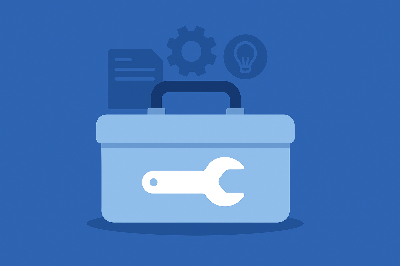Icon image of a toolbox with a wrench on it